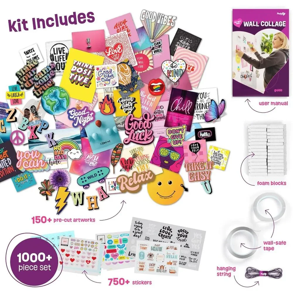 Pretty Me Wall Collage Kit - Arts Craft Gift Idea Teens Creative Crafts Kits